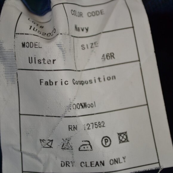 Avanti Mens 46R Wool Sport Blazer Jacket 1 Button 3 Pocket Blue Career Coat - Picture 7 of 8